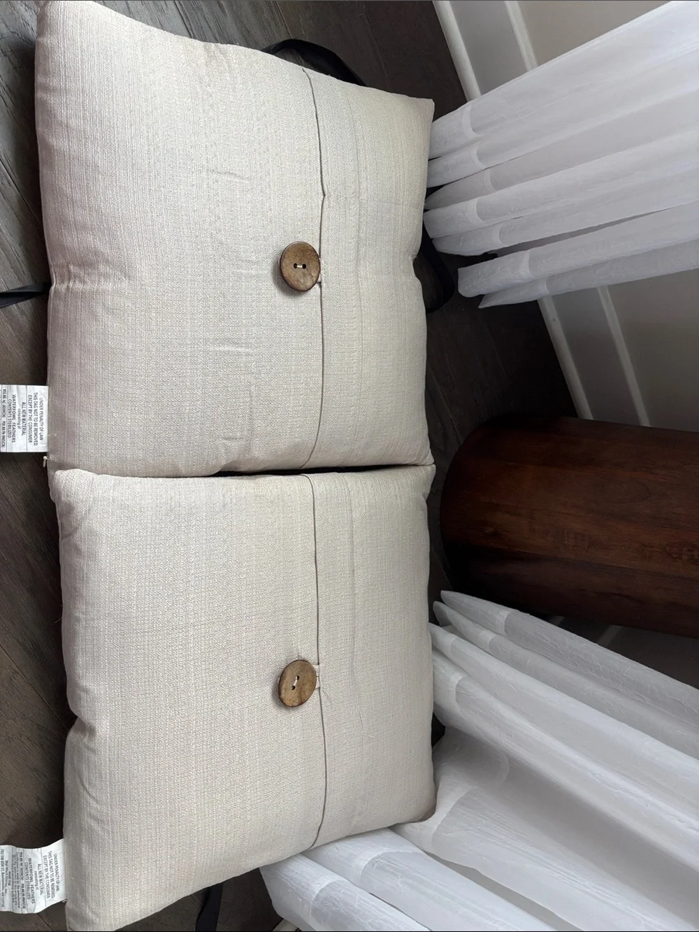 Better Homes & Gardens banded button decorative 2 pack,feather filled,zip close